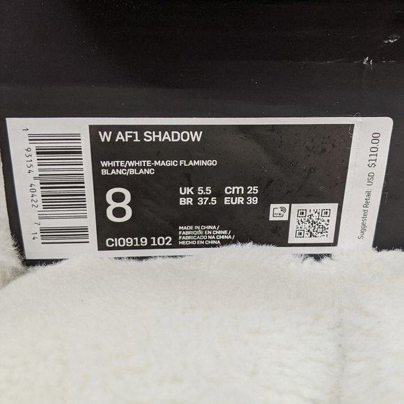 Nike Air Force 1 Shadow White Magic Flamingo - Picture 9 of 10